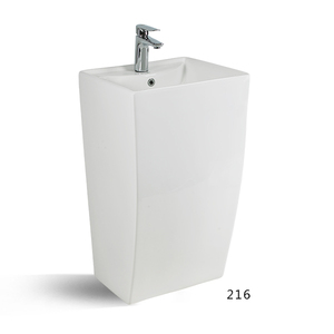 Pedestal ceramic wash basin
