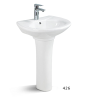 Bathroom Ceramic Pedestal Hand Wash Basin